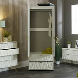 Geo white panelled 2 drawer double wardrobe or bedroom