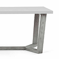 close up of the grey washed solid wood Epsom Rectangular Coffee Table