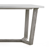 close up of the solid wood legs on the Epsom 210cm Rectangular Dining Table