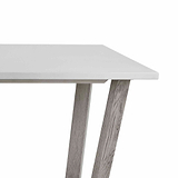 close up of the concrete effect top on the Epsom 210cm Rectangular Dining Table