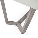 close up of the wooden base on the Epsom 210cm Rectangular Dining Table