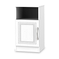Killgarth White 3 Piece Bedroom Set - Bedside with door