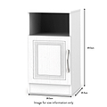 Killgarth White 1 door storage cupboard cabinet dimensions