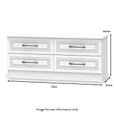 Killgarth White 4 Drawer Low Storage unit dimensions