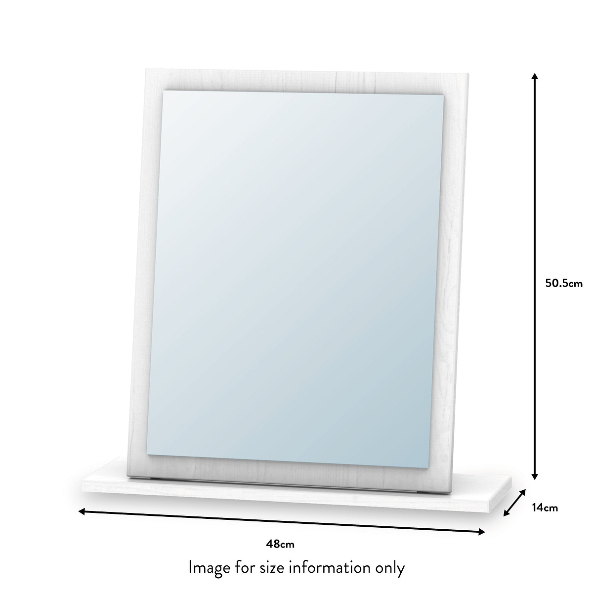 Killgarth White Vanity Mirror dimensions