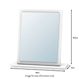 Killgarth White Vanity Mirror dimensions