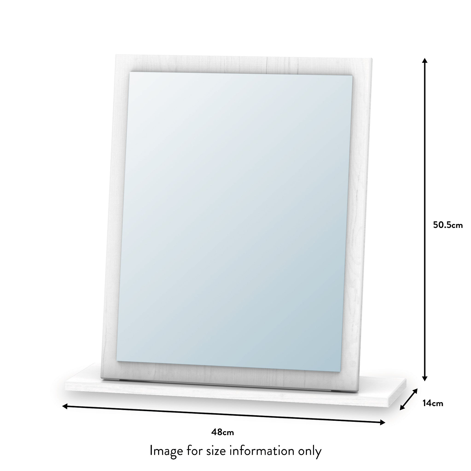 Killgarth White Vanity Mirror dimensions