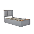 Atlas Grey Single Wooden Ottoman Bed by Roseland Furniture