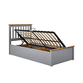 Atlas Grey Single Wooden Ottoman Bed by Roseland Furniture