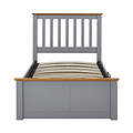 Atlas Grey Single Wooden Ottoman Bed by Roseland Furniture