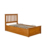 Atlas Oak Single Wooden Ottoman Bed from Roseland Furniture