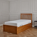 Atlas Oak Single Wooden Ottoman Bed from Roseland Furniture