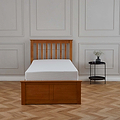 Atlas Oak Single Wooden Ottoman Bed from Roseland Furniture