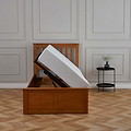 Atlas Oak Single Wooden Ottoman Bed from Roseland Furniture