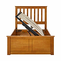 Atlas Oak Single Wooden Ottoman Bed from Roseland Furniture