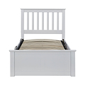 Atlas White Single Wooden Ottoman Bed by Roseland Furniture