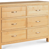 London Oak Large 6 Drawer Chest of Drawers - Close up of drawer fronts