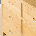 London Oak Large 6 Drawer Chest of Drawers - Close up of drawer fronts