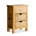 London Oak Hall Table with Baskets by Roseland Furniture
