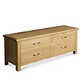 London Oak Large Smart TV Stand by Roseland Furniture
