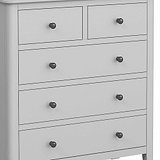 Elgin Grey 2 Over 3 Chest of Drawers - Close up of drawer fronts