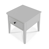 Elgin Grey Side Lamp Table - Side view looking down