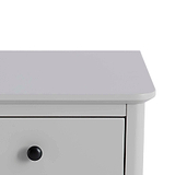 Elgin Grey Side Lamp Table - Close up of top corner