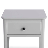Elgin Grey Side Lamp Table - Close up of drawer