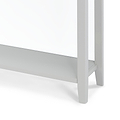 Elgin Grey Large Console Table - Close up of lower shelf and legs