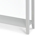 Elgin Grey Large Console Table - Close up of lower shelf and legs