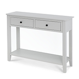 Elgin Grey Large Console Table - Side view