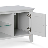 Elgin Grey 120cm large TV stand - Close up of inside cupboard