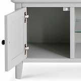 Elgin Grey 120cm large TV stand - Close up of inside cupboard