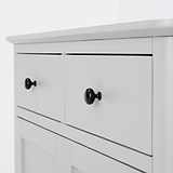 Elgin Grey Small Sideboard - Close up of drawer fronts