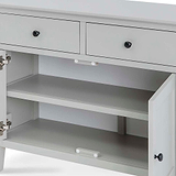 Elgin Grey Small Sideboard - Side view inside cupboard