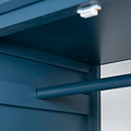 Stirling Blue Double Wardrobe - Close up of hanging rail
