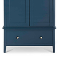 Stirling Blue Double Wardrobe - Close up of lower drawer