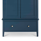 Stirling Blue Double Wardrobe - Close up of lower drawer