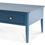 Stirling Blue Coffee Table - Close up of side of table