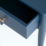 Stirling Blue Coffee Table  - Close up of drawer when open