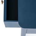 Stirling Blue Coffee Table - Close up of top corner when drawer is open