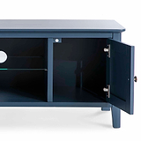 Stirling Blue 120cm Large TV Unit - Close up of inside cupboard