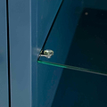 Stirling Blue 120cm Large TV Unit - Glass shelf fixing