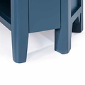 Stirling Blue Corner TV Stand - Close up of feet