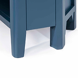 Stirling Blue Corner TV Stand - Close up of feet