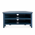 Stirling Blue Corner TV Stand - Front view