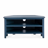 Stirling Blue Corner TV Stand - Front view