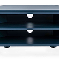 Stirling Blue Corner TV Stand - Close up of shelves