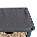 Stirling Blue Storage Bench - Top view of cushion