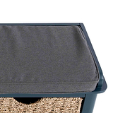 Stirling Blue Storage Bench - Top view of cushion